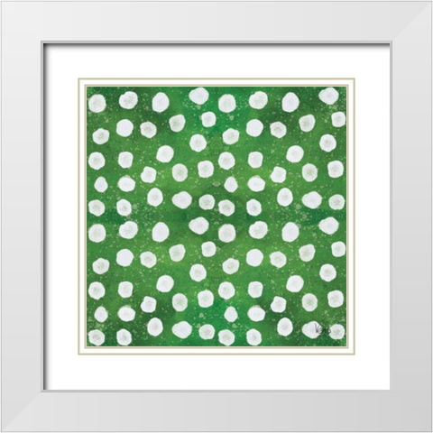 Festive Forest Pattern IXD White Modern Wood Framed Art Print with Double Matting by Charron, Veronique