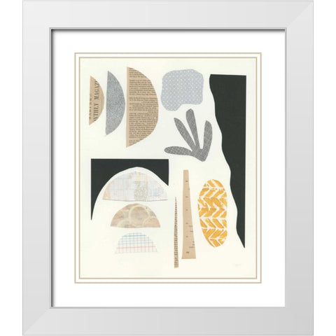 Mixed Shapes III White Modern Wood Framed Art Print with Double Matting by Prahl, Courtney