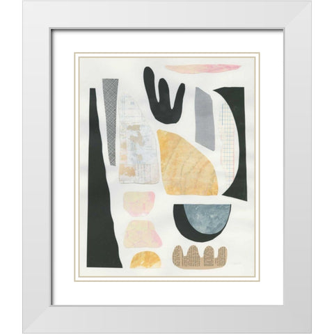 Mixed Shapes V White Modern Wood Framed Art Print with Double Matting by Prahl, Courtney