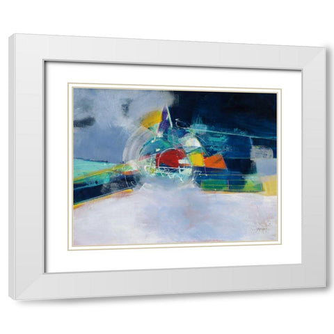 Time and Space White Modern Wood Framed Art Print with Double Matting by Griggs, Jan