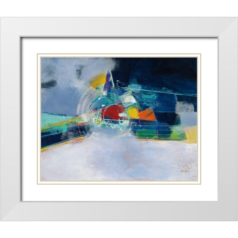 Time and Space White Modern Wood Framed Art Print with Double Matting by Griggs, Jan