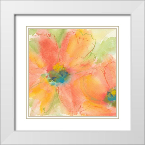 Tinted Cosmos I White Modern Wood Framed Art Print with Double Matting by Paschke, Chris