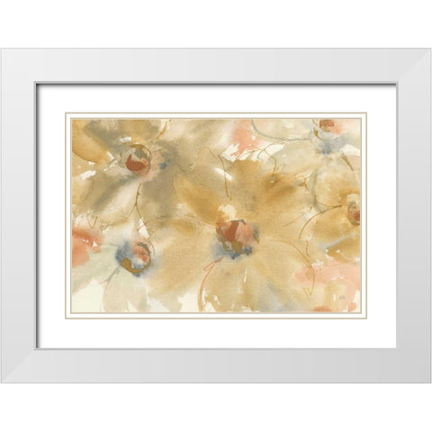 Neutral Blooms White Modern Wood Framed Art Print with Double Matting by Paschke, Chris