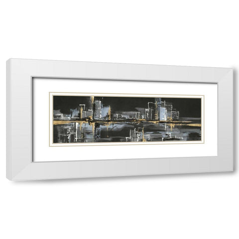 Urban Gold II White Modern Wood Framed Art Print with Double Matting by Paschke, Chris