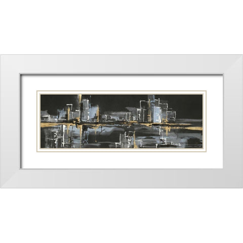 Urban Gold II White Modern Wood Framed Art Print with Double Matting by Paschke, Chris