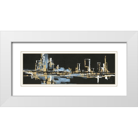 Urban Gold VI White Modern Wood Framed Art Print with Double Matting by Paschke, Chris