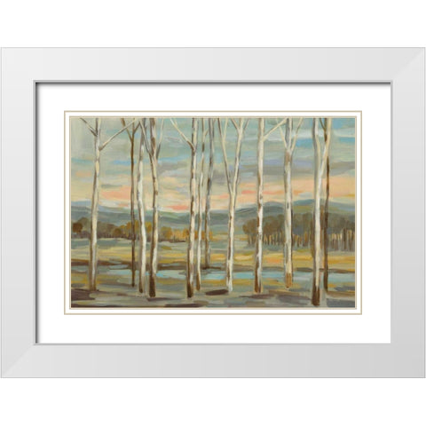 Silver Forest White Modern Wood Framed Art Print with Double Matting by Vassileva, Silvia