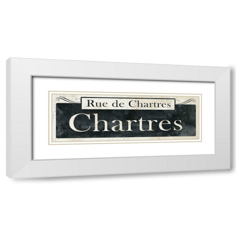 French Quarter Sign IV White Modern Wood Framed Art Print with Double Matting by Wild Apple Portfolio