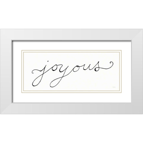 Joyous on White White Modern Wood Framed Art Print with Double Matting by Schlabach, Sue