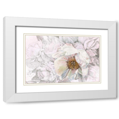 Blooming Sketch White Modern Wood Framed Art Print with Double Matting by Wiens, James