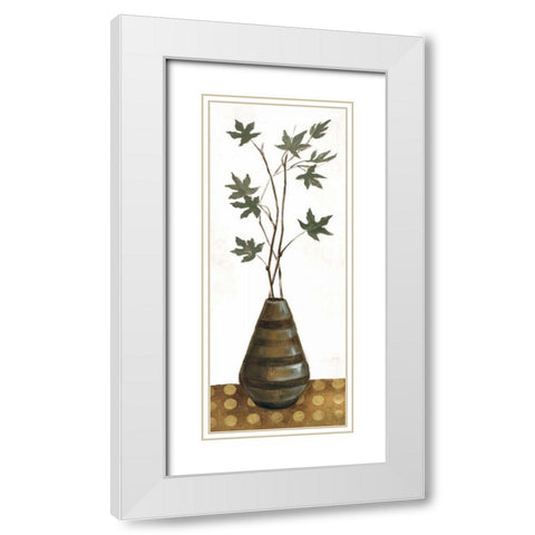Zen Panel III on White White Modern Wood Framed Art Print with Double Matting by Vassileva, Silvia