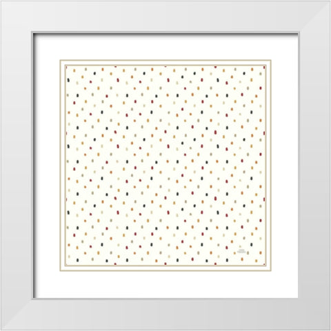Harvest Village Pattern IXA White Modern Wood Framed Art Print with Double Matting by Marshall, Laura