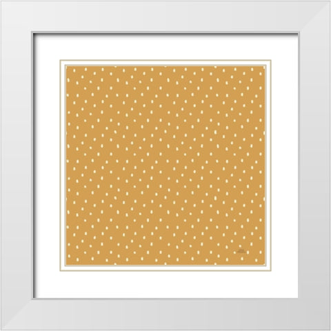 Harvest Village Pattern IXB White Modern Wood Framed Art Print with Double Matting by Marshall, Laura
