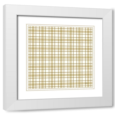 Harvest Village Pattern X White Modern Wood Framed Art Print with Double Matting by Marshall, Laura