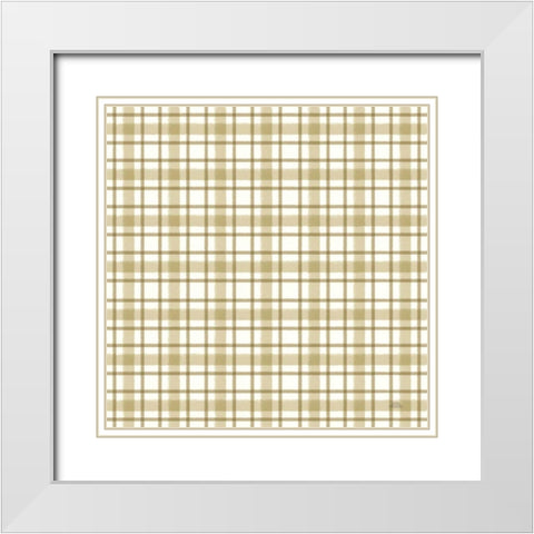 Harvest Village Pattern X White Modern Wood Framed Art Print with Double Matting by Marshall, Laura