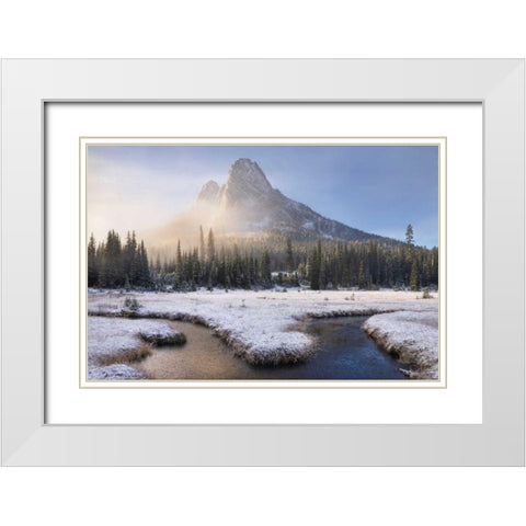 Liberty Bell Mountain I White Modern Wood Framed Art Print with Double Matting by Majchrowicz, Alan