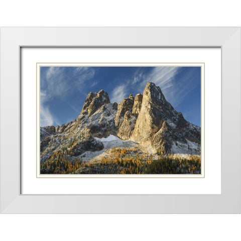Liberty Bell Mountain II White Modern Wood Framed Art Print with Double Matting by Majchrowicz, Alan