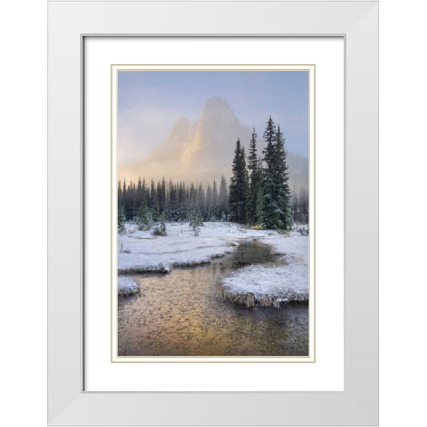 Liberty Bell Mountain III White Modern Wood Framed Art Print with Double Matting by Majchrowicz, Alan