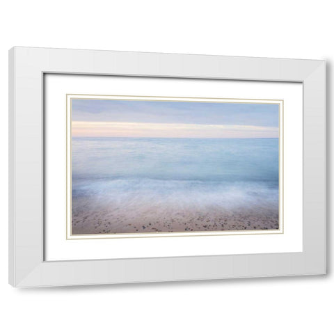 Lake Superior Beach II White Modern Wood Framed Art Print with Double Matting by Majchrowicz, Alan