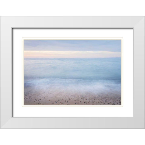 Lake Superior Beach II White Modern Wood Framed Art Print with Double Matting by Majchrowicz, Alan