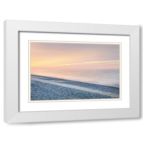 Lake Superior Beach III White Modern Wood Framed Art Print with Double Matting by Majchrowicz, Alan