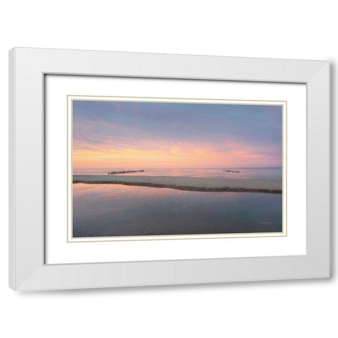 Lake Superior Beach IV White Modern Wood Framed Art Print with Double Matting by Majchrowicz, Alan