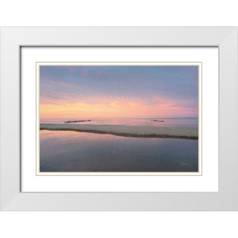 Lake Superior Beach IV White Modern Wood Framed Art Print with Double Matting by Majchrowicz, Alan