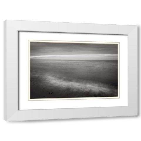 Lake Superior Beach I BW White Modern Wood Framed Art Print with Double Matting by Majchrowicz, Alan