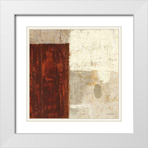 Cayenne Square I White Modern Wood Framed Art Print with Double Matting by Mullan, Michael
