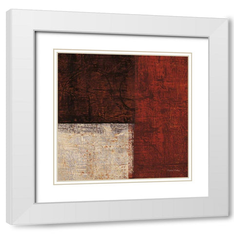 Cayenne Square II White Modern Wood Framed Art Print with Double Matting by Mullan, Michael