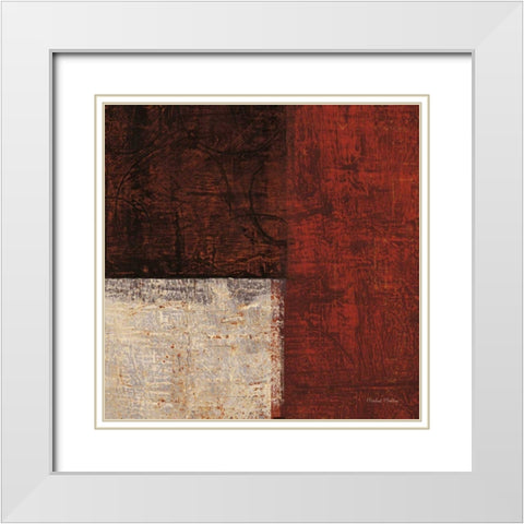 Cayenne Square II White Modern Wood Framed Art Print with Double Matting by Mullan, Michael