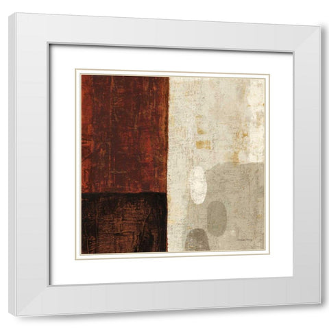 Cayenne Square III White Modern Wood Framed Art Print with Double Matting by Mullan, Michael