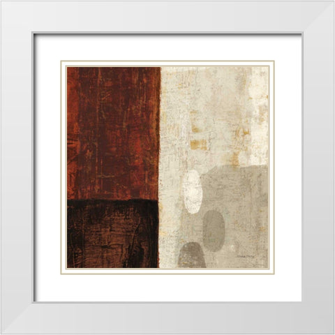 Cayenne Square III White Modern Wood Framed Art Print with Double Matting by Mullan, Michael