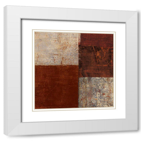 Cayenne Square IV White Modern Wood Framed Art Print with Double Matting by Mullan, Michael