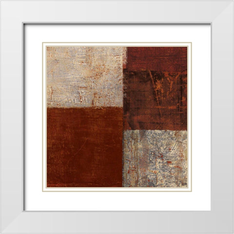 Cayenne Square IV White Modern Wood Framed Art Print with Double Matting by Mullan, Michael
