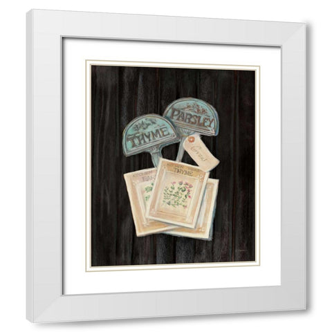 Seed Packs Black Wood White Modern Wood Framed Art Print with Double Matting by Rowan, Carol
