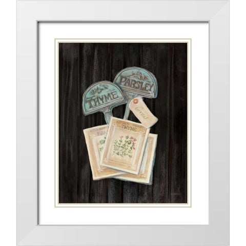 Seed Packs Black Wood White Modern Wood Framed Art Print with Double Matting by Rowan, Carol