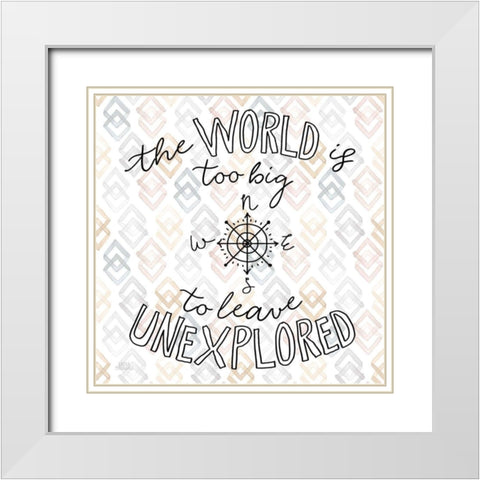 World Traveler II Diamond White Modern Wood Framed Art Print with Double Matting by Marshall, Laura