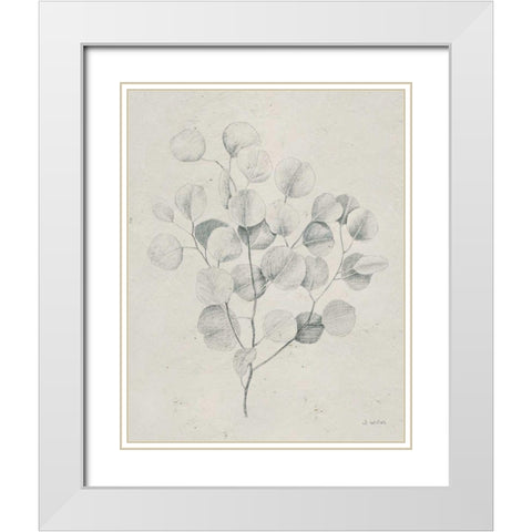 Soft Summer Sketches II Light White Modern Wood Framed Art Print with Double Matting by Wiens, James