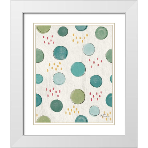 Boho Field Pattern IIIA White Modern Wood Framed Art Print with Double Matting by Penner, Janelle