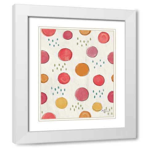 Boho Field Pattern IIIB White Modern Wood Framed Art Print with Double Matting by Penner, Janelle