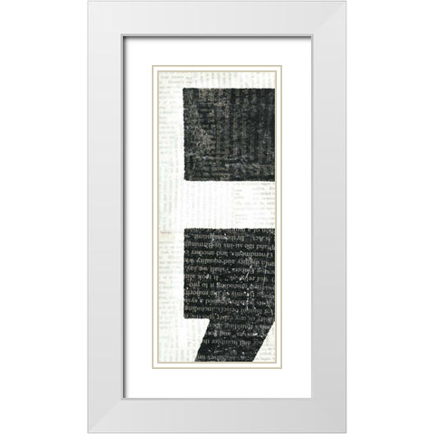 Punctuated Black VI White Modern Wood Framed Art Print with Double Matting by Mullan, Michael