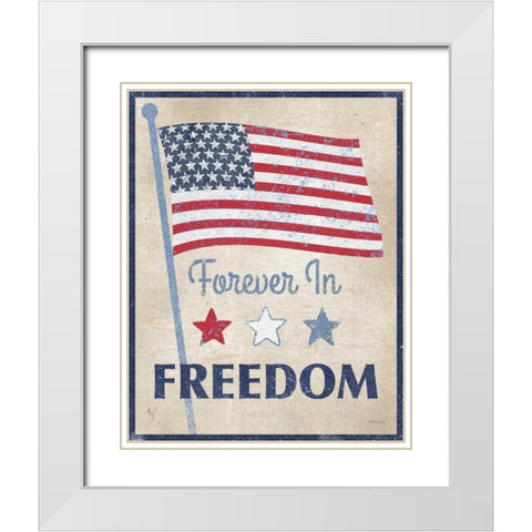Forever in Freedom Dark White Modern Wood Framed Art Print with Double Matting by Grove, Beth