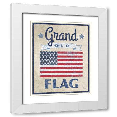 Grand Old Flag Dark White Modern Wood Framed Art Print with Double Matting by Grove, Beth