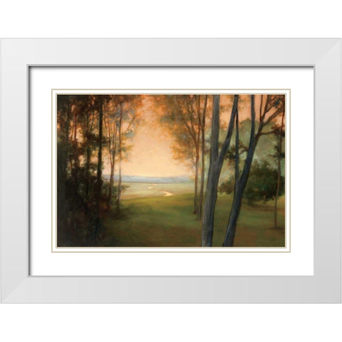 Between the Worlds White Modern Wood Framed Art Print with Double Matting by Purinton, Julia