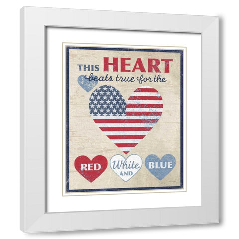 This Heart Dark White Modern Wood Framed Art Print with Double Matting by Grove, Beth