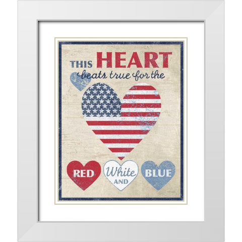 This Heart Dark White Modern Wood Framed Art Print with Double Matting by Grove, Beth