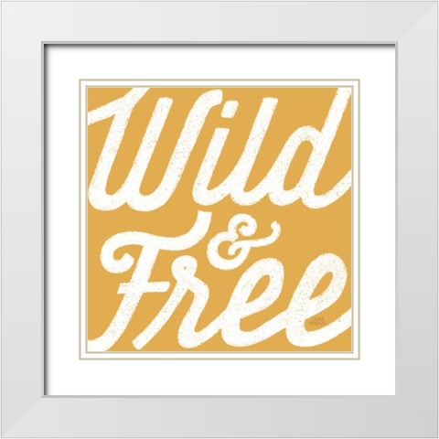 Positivity II White Modern Wood Framed Art Print with Double Matting by Marshall, Laura