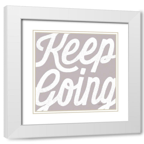 Positivity IV White Modern Wood Framed Art Print with Double Matting by Marshall, Laura