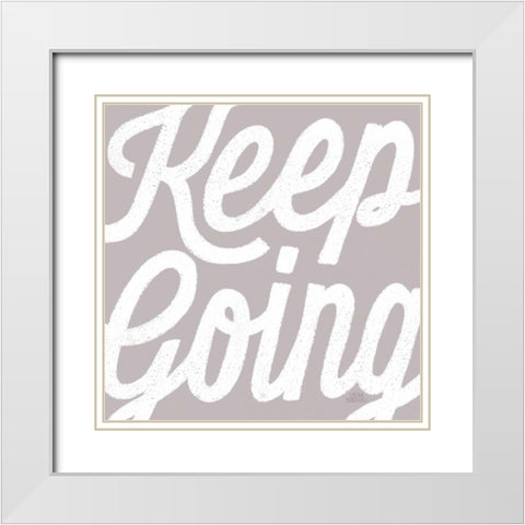Positivity IV White Modern Wood Framed Art Print with Double Matting by Marshall, Laura